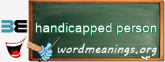WordMeaning blackboard for handicapped person